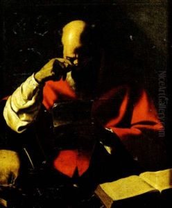 Saint Jerome A L'encrier by Georges de La Tour
