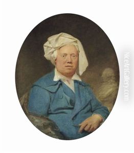 Portrait Of A Sculptor, Half-length, In A Blue Coat