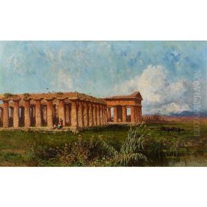 Die Tempelruinen Von Paestum by Alessandro la Volpe