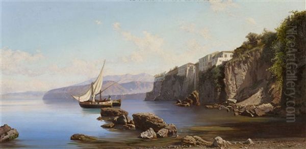 A Fishing Boat In The Bay Of Sorrent - view 1