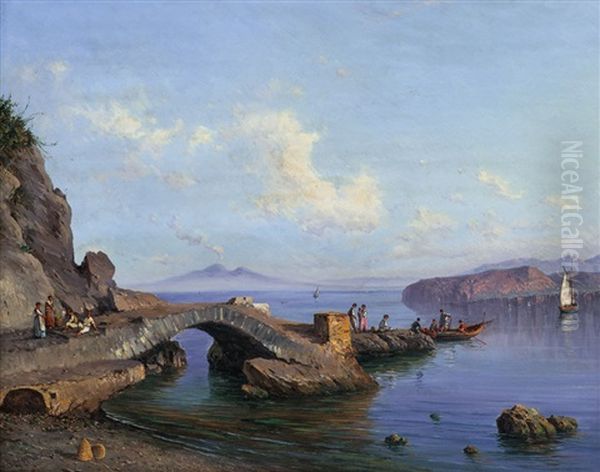 Paesaggio Di Sorrento Con Pescatori - view 1
