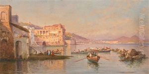 Veduta Di Napoli Con Il Palazzo Donnanna by Alessandro la Volpe