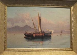 Pecheurs Dans La Baie De Naples by Alessandro la Volpe