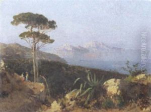 Veduta Di Capri Dalla Costiera Sorrentina, 1875 by Alessandro la Volpe