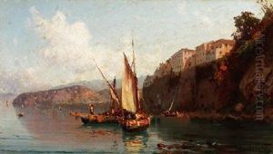 Fischer An Der Kuste Vor Sorrent by Alessandro la Volpe