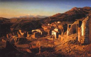 A View Of The Village Of San Sebastiano, Abruzzo