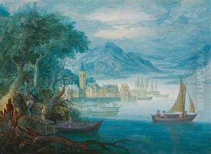 An Extensive River Landscape by Jasper van der Laanen