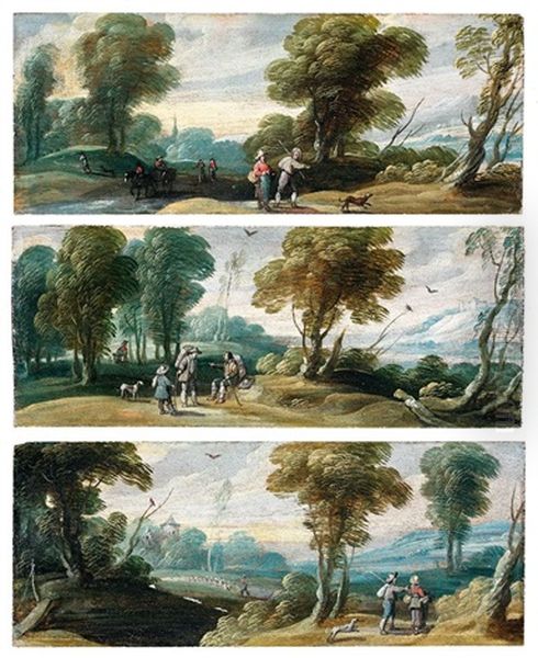 Scenes Pastorales (decor De Tiroirs De Cabinet) (6 Works) - view 1