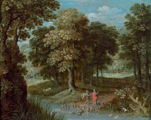 Elias Mit Dem Engel In Einer Paradiesischen Waldlandschaft Elias Mit Dem Engel In Einer Paradiesischen Waldlandschaft