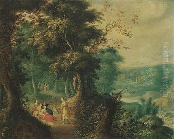 A Wooded Landscape With Diana And Her Nymphs - view 1