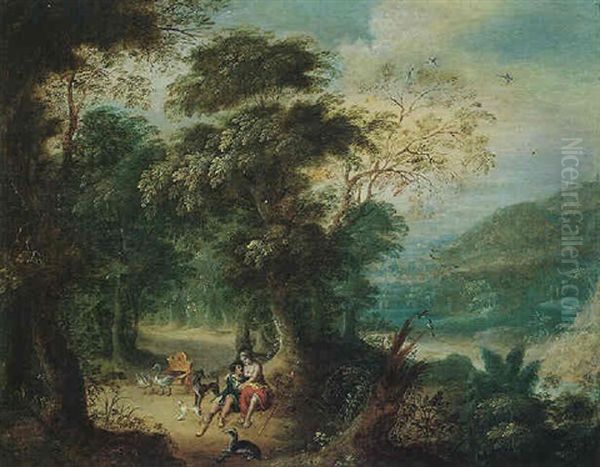 A Wooded Landscape With Venus And Adonis - view 1