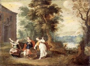 Aglauros, Padrosos Und Herse Mit Erechtheus by Jasper van der Laanen