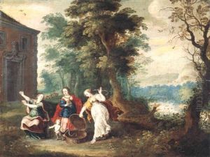 Aglauros, Pandrosos Et Herse Avec Erichtonius