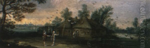 Peasants On A Track Near A Cottage - view 1