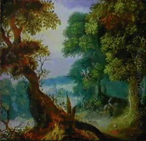 Paysage Boise Avec Abraham S'appretant Au Sacrifice D'isaac