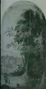 Paysages Avec Personnages (2) & Paysage Avec Chasseur by Jasper van der Laanen