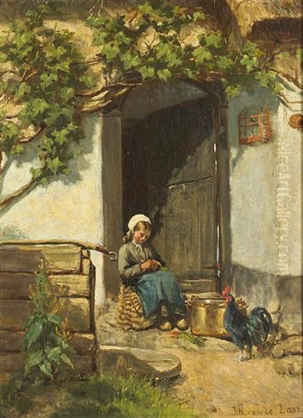 A Young Girl In A Doorway - view 1