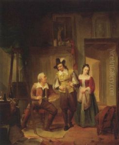Visit To The Artist's Studio by Jan Hendrik van de Laar