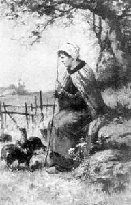 Bauernmadchen Mit Truthahnen by Charles Labarre