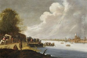Flusslandschaft Mit Landesteg