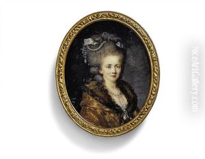 A Young Lady In Fur-trimmed Hooded Cape, And Pearl Necklace by Adelaide Labille-Guiard