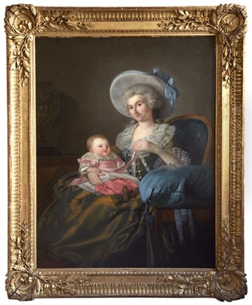 Portrait D'une Jeune Femme Et De Son Enfant - view 1