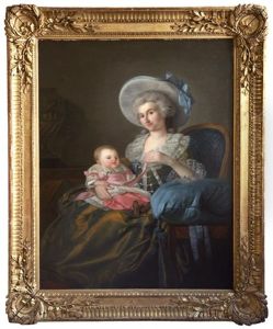Portrait D'une Jeune Femme Et De Son Enfant by Adelaide Labille-Guiard