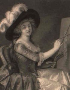 Portrait De Adelaide Labille Guiard Devant Son Chevalet by Adelaide Labille-Guiard