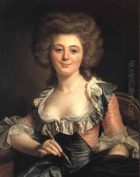 Portrait Of An Artist Holding A Stylus - view 1