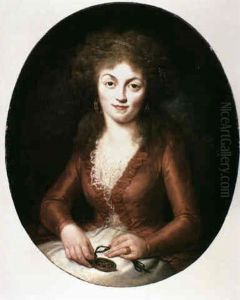 A Portrait Of Marie-therese Louise De Savoie-carignan,      Princess De Lamballe, Half Length, Wearing A Bronze