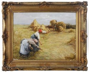 Gleaners In The Field by Eugene Labitte