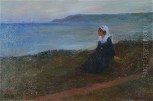 Bretonne Devant La Mer - view 1