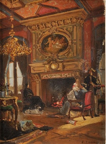 Un Dimanche En Famille by Edme-Emile Laborne