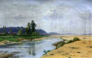 La Loire A Chaumont by Edme-Emile Laborne