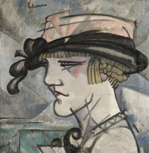 Le Chapeau Rose Ou Yvette Au Chapeau Rose by Jean-Emile Laboureur