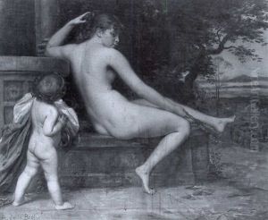 Nu Dans Un Paysage by Auguste de (Breley) LaBrely