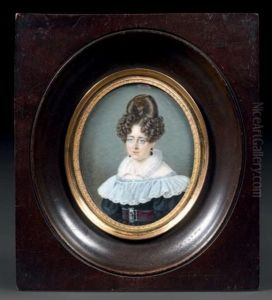 Portrait De Jeune Femme En Buste Vers La Gauche Presque De Face by Alphonse De Labroue