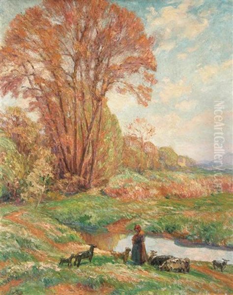 Bergere Et Son Troupeau - view 1