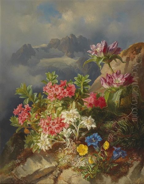 Still Life With Alpine Flowers - view 1