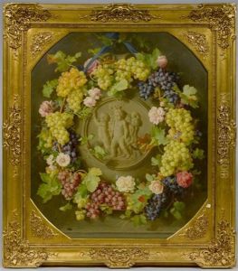 Allegorie Des Herbstes Mit Putti In Weintraubenumrankung