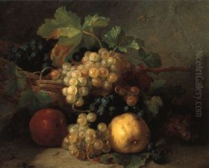 Stilleben Mit Weintrauben Und Apfel Stilleben Mit Weintrauben Und Apfel
