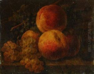 Peches Et Raisin Sur Un Entablement by Francesco Lacoma Y Fontanet