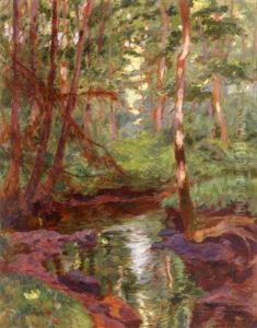 Sous Bois En Ete, La Lavandiere by Georges Lacombe