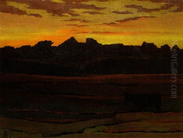 Coucher De Soleil Sur La Lande - view 1