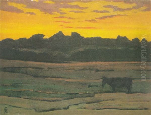 Coucher De Soleil Sur La Lande - view 1