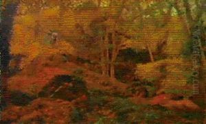 Rochers Au Vignage, Foret D'ecouves by Georges Lacombe