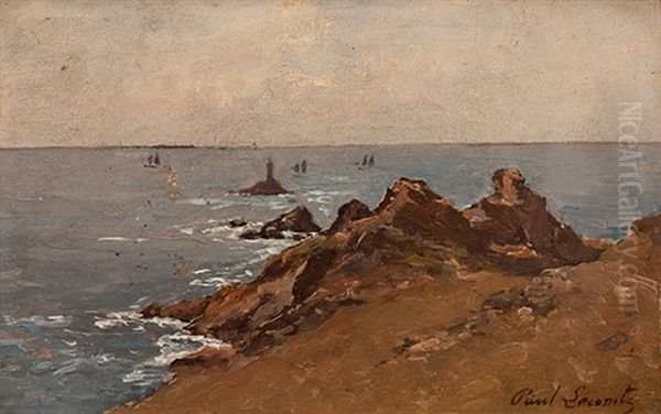 Blick Auf Die Pointe Du Raz In Der Bretagne, Im Hintergrund Der Leuchtturm Ar Men - view 1