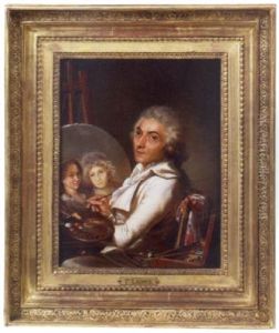 L'artiste Travaillant Au Portrait De Sa Femme Et De Sa Fille L'artiste Travaillant Au Portrait De Sa Femme Et De Sa Fille
