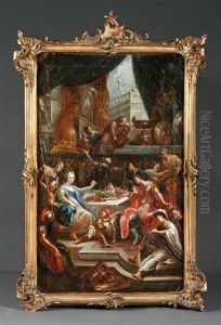 Gastmahl Der Kleopatra Fur Marc Anton by Johann Nepomuk de LaCroce