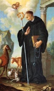 Der Heilige Leonhard, Schutzpatron Der Herden Und Tiere Sowie Der Tierarzte